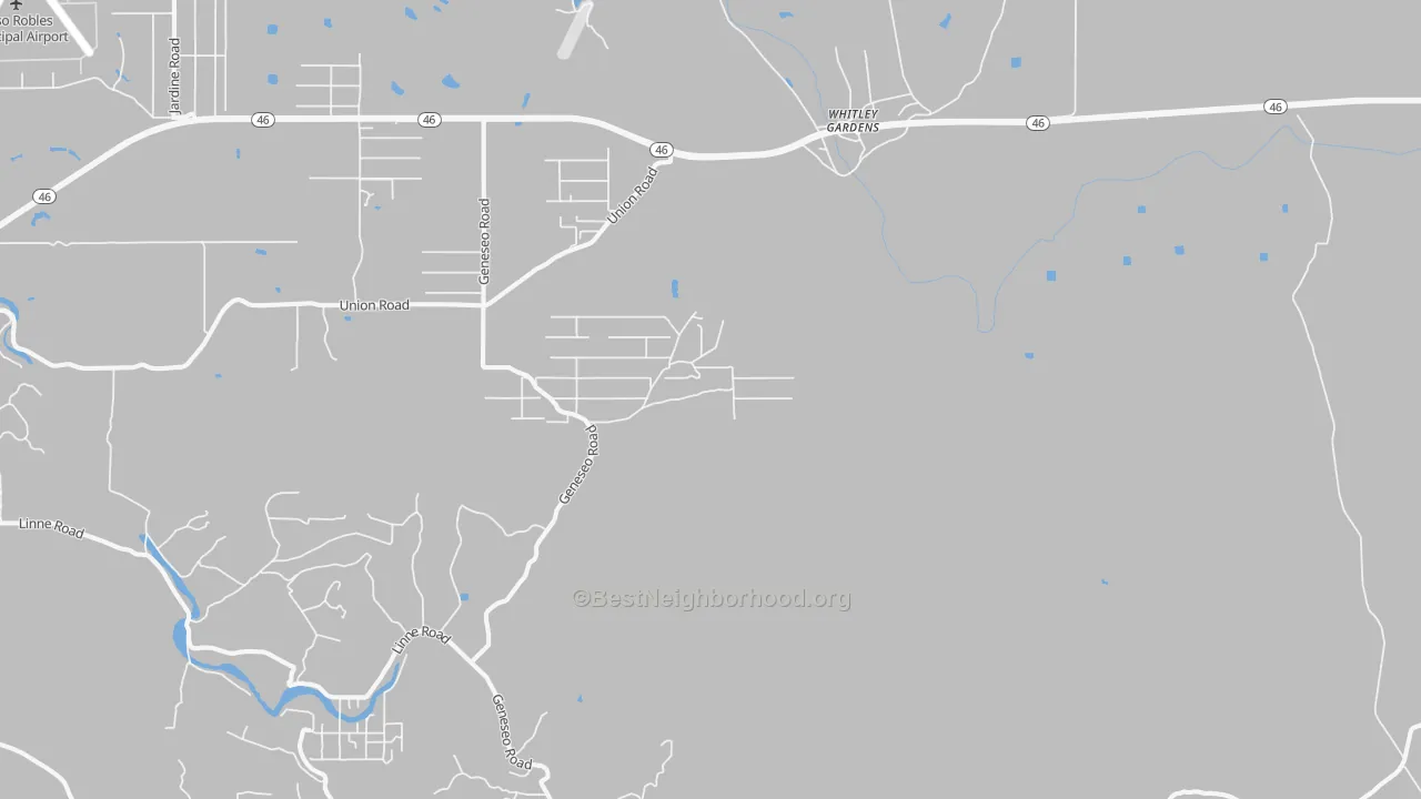 Transit Grade map of Whitley Gardens, CA