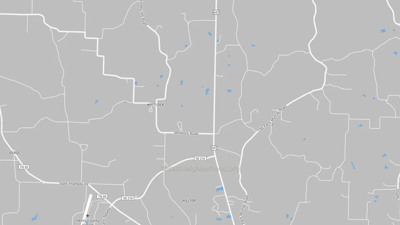 Transit Grade map of Whitlock, TN
