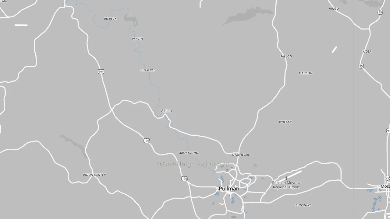 Transit Grade map of Whitman County, WA