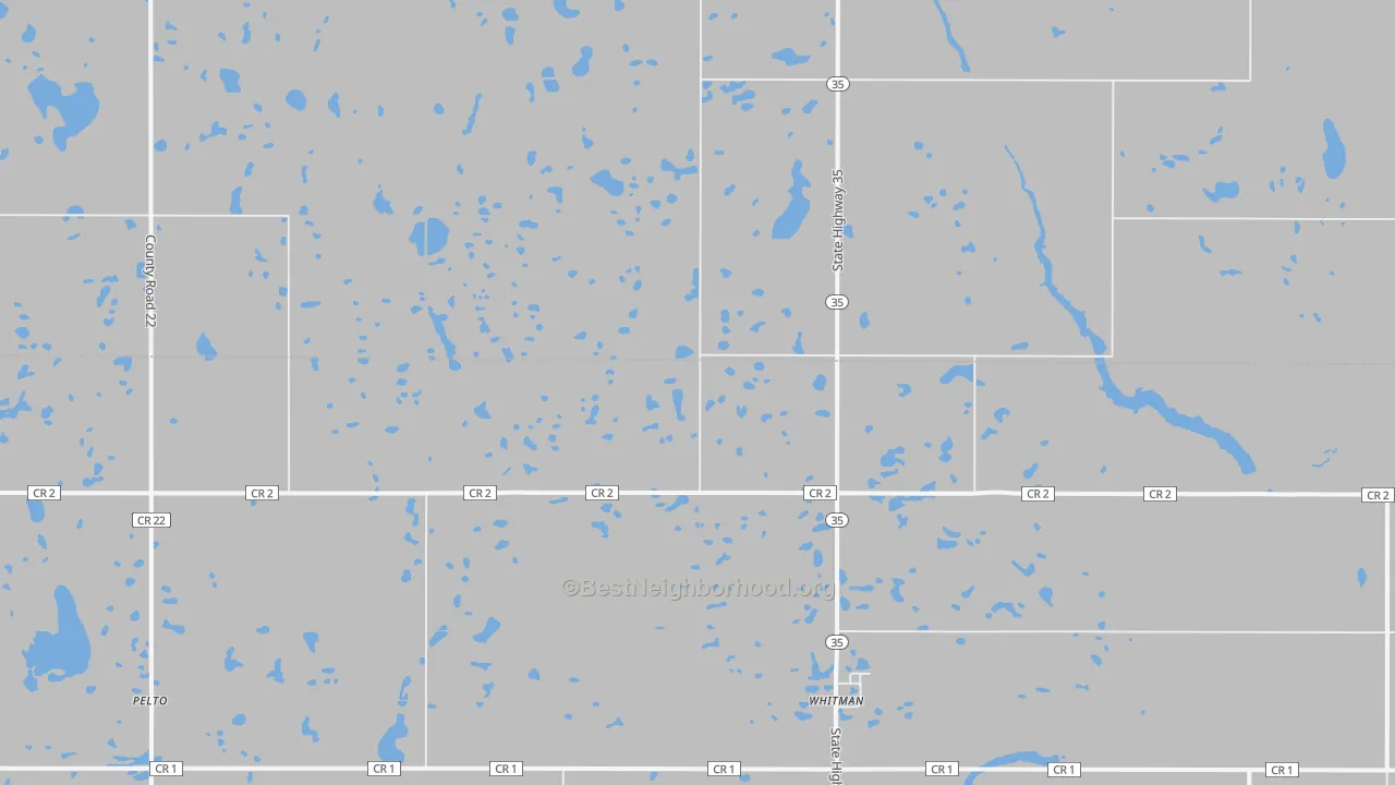 Transit Grade map of Whitman, ND