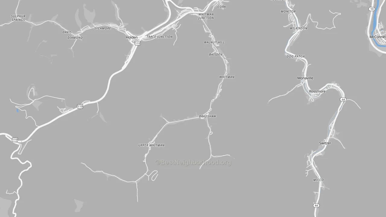 Transit Grade map of Whitman, WV