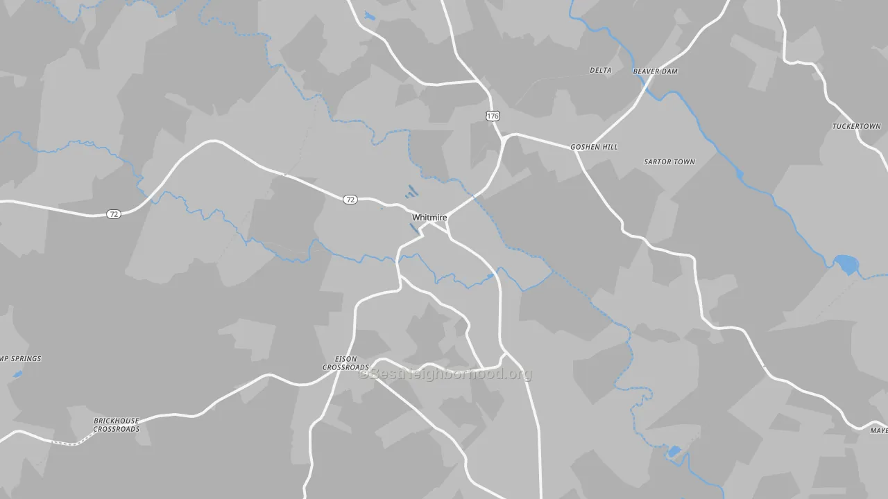 Transit Grade map of Whitmire, SC