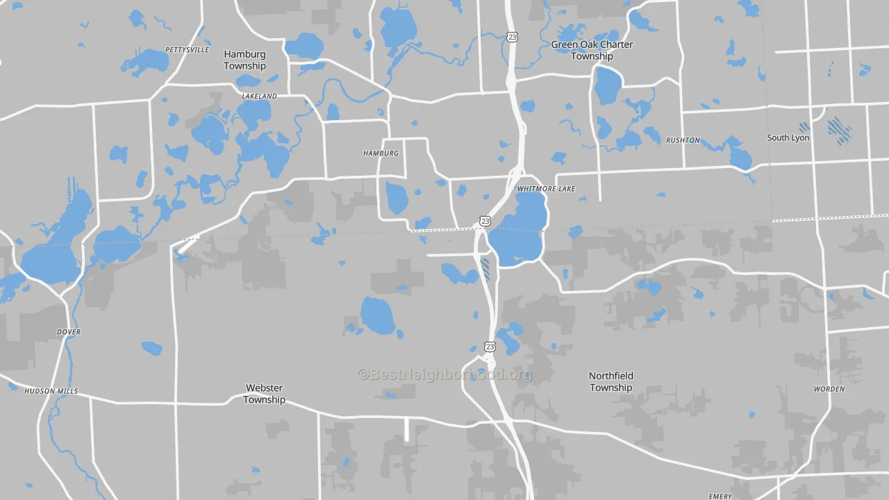 Transit Grade map of Whitmore Lake, MI