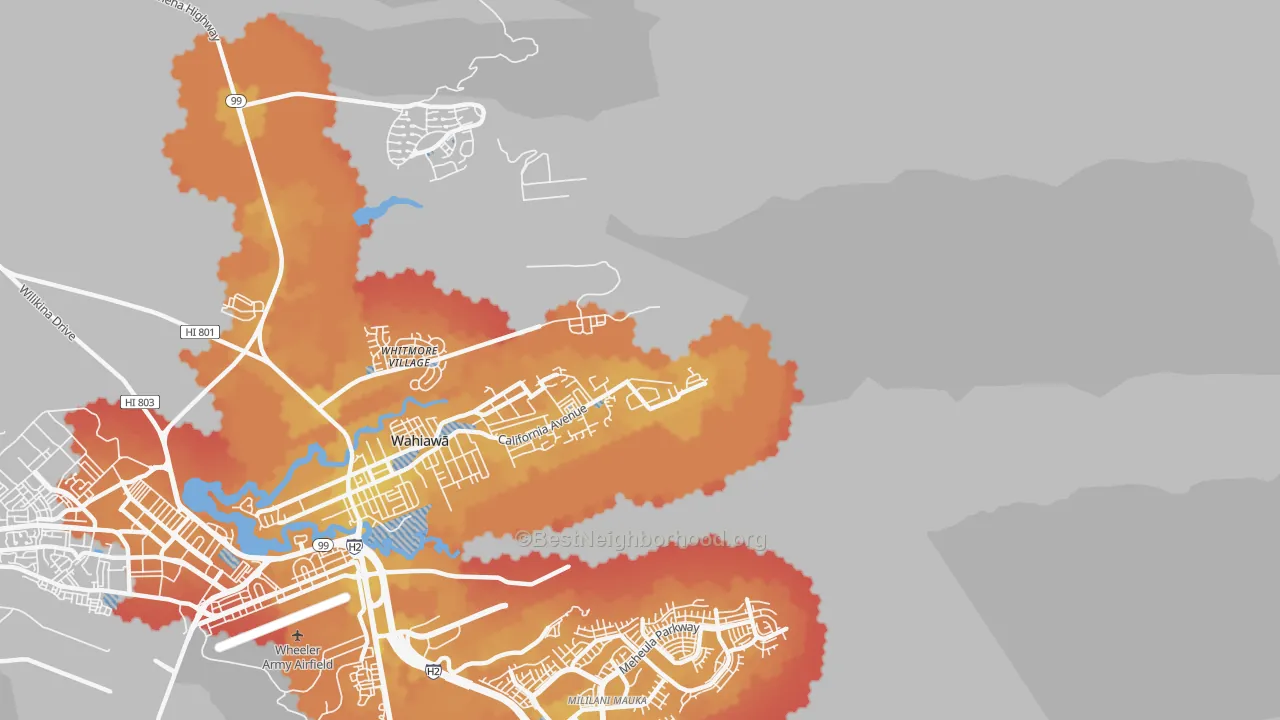 Transit Grade map of Whitmore Village, HI