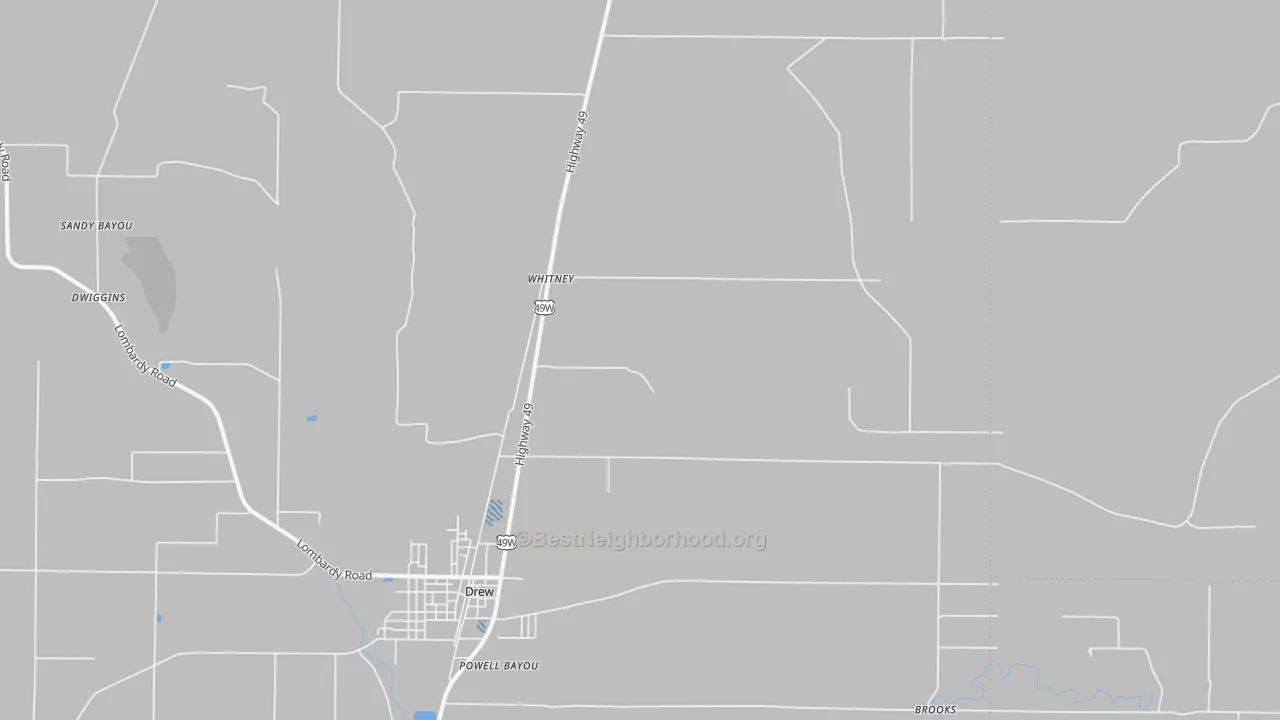 Transit Grade map of Whitney, MS
