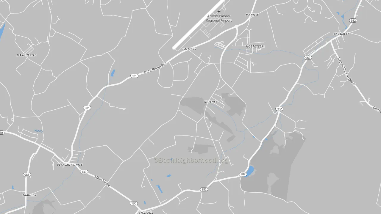 Transit Grade map of Whitney, PA