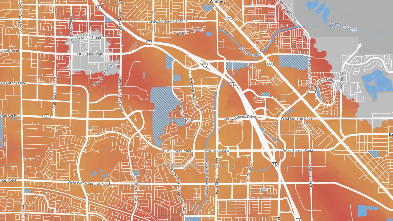 Transit Grade map of Whitney Ranch, Henderson, NV