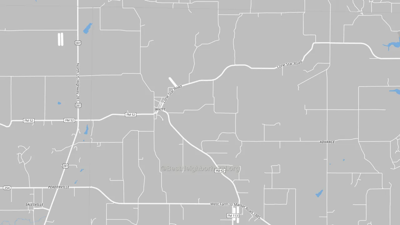 Transit Grade map of Whitt, TX