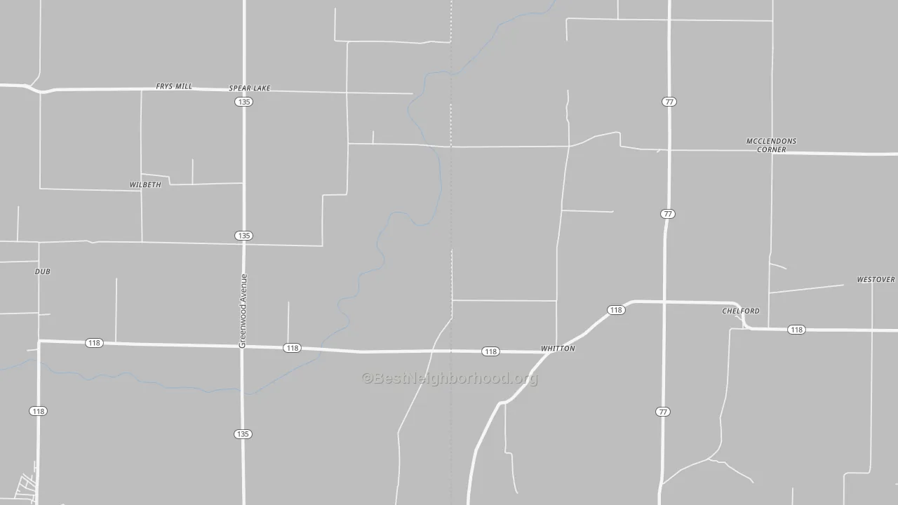 Transit Grade map of Whitton, AR