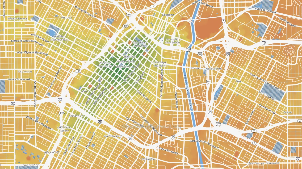 Transit Grade map of Wholesale District-Skid Row, Los Angeles, CA