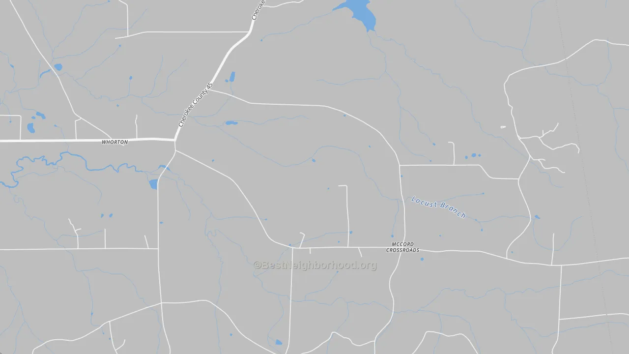 Transit Grade map of Whorton, AL
