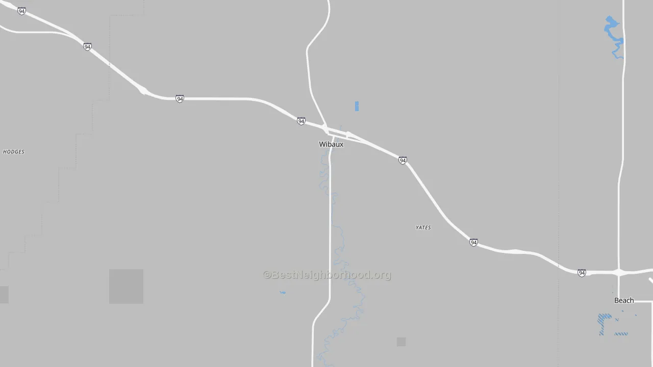 Transit Grade map of Wibaux County, MT