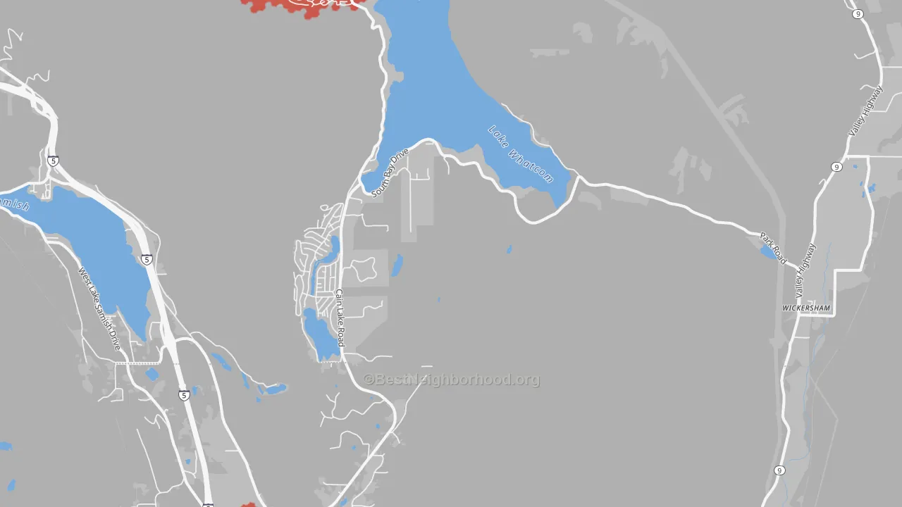 Transit Grade map of Wickersham, WA