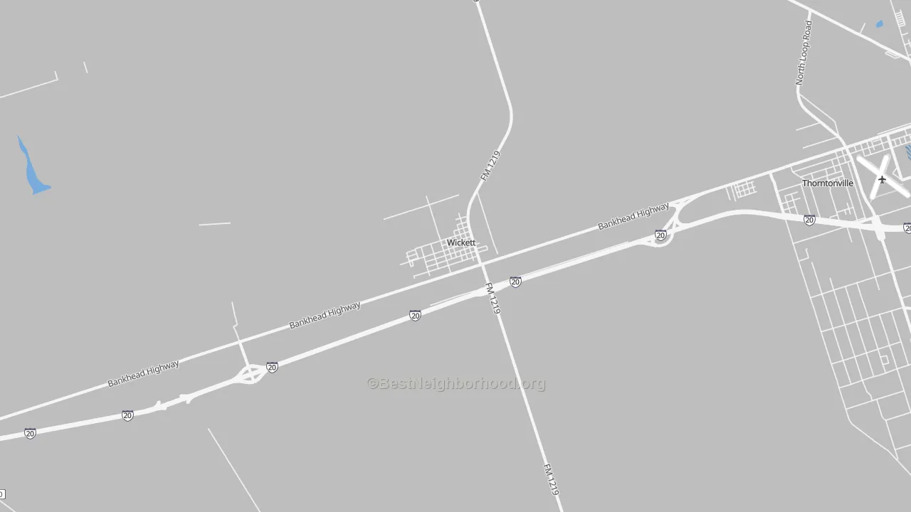 Transit Grade map of Wickett, TX