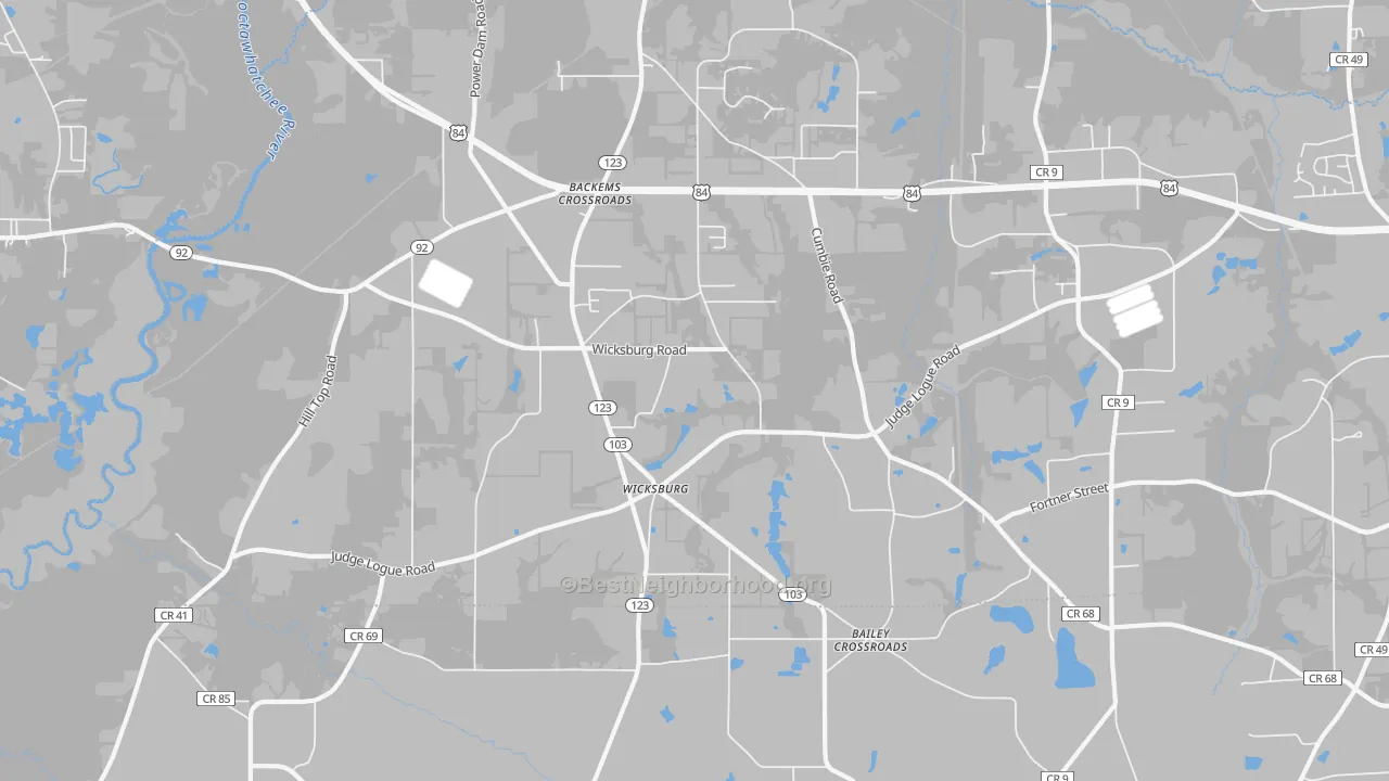 Transit Grade map of Wicksburg, AL