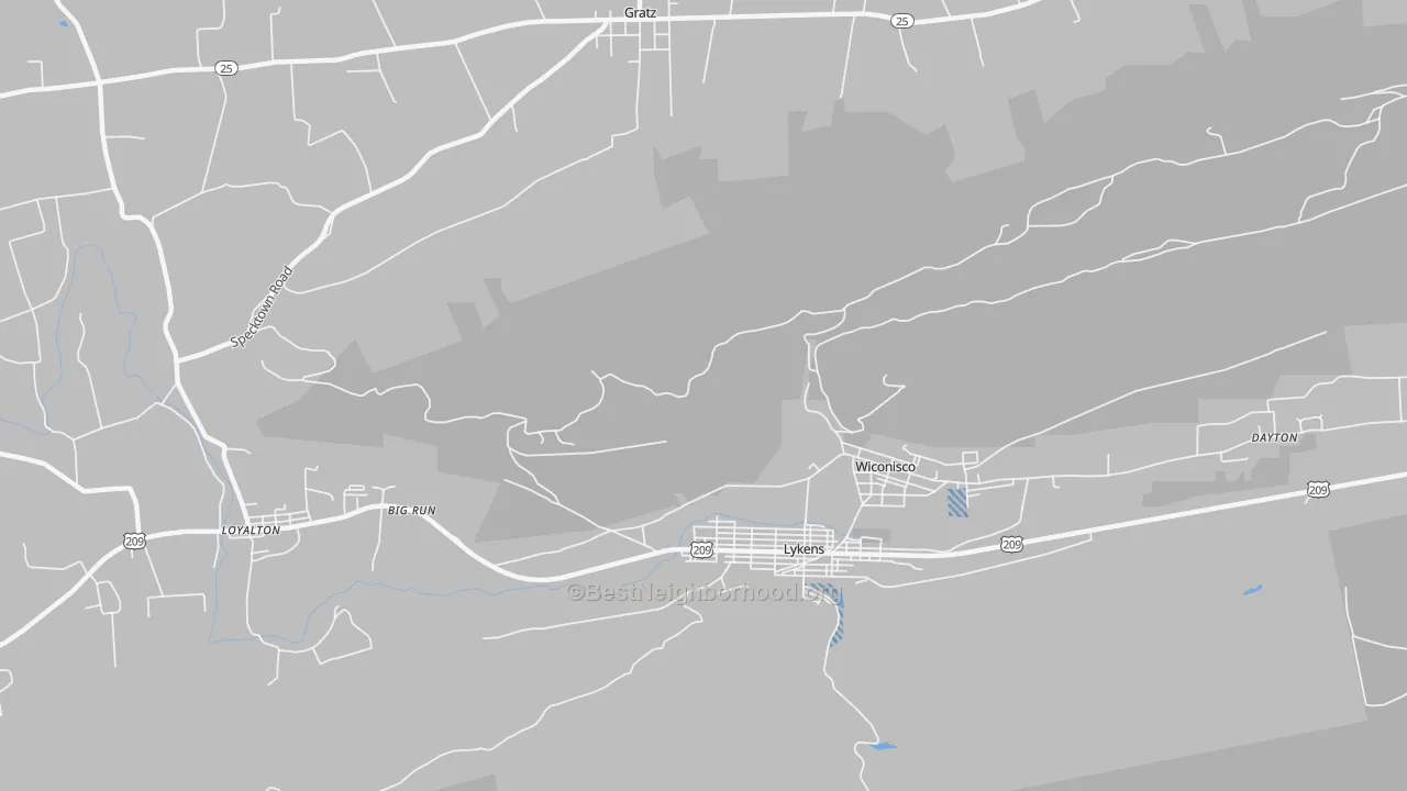 Transit Grade map of Wiconisco, PA