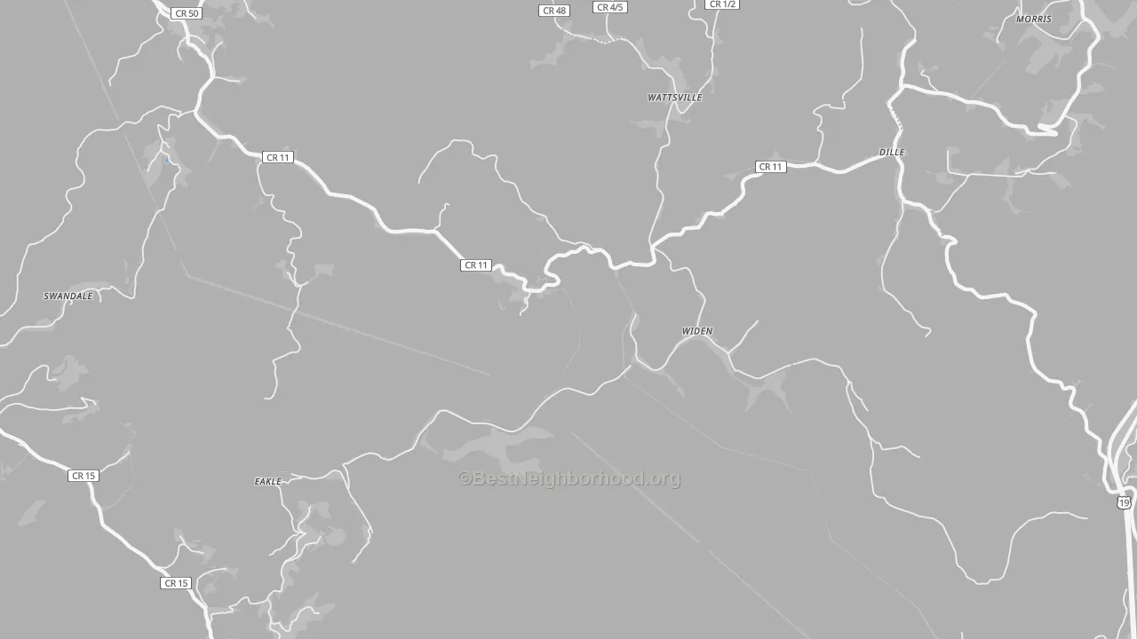 Transit Grade map of Widen, WV