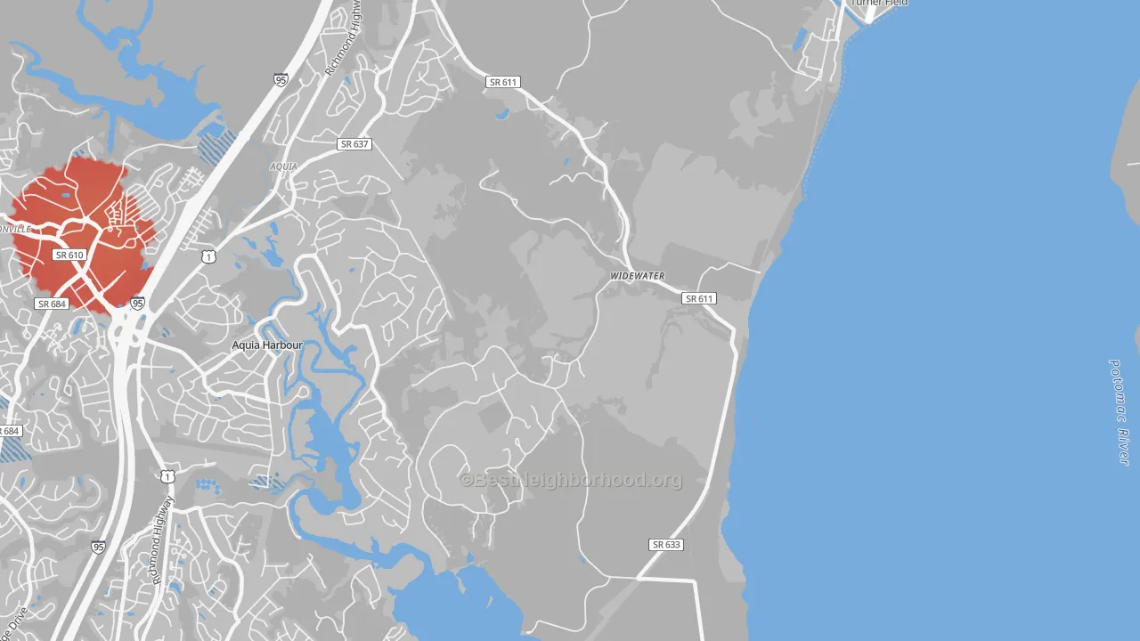 Transit Grade map of Widewater, VA
