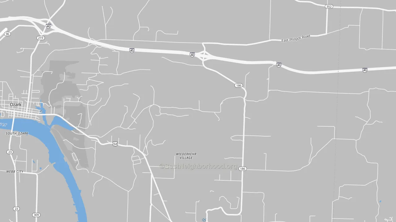 Transit Grade map of Wiederkehr Village, AR