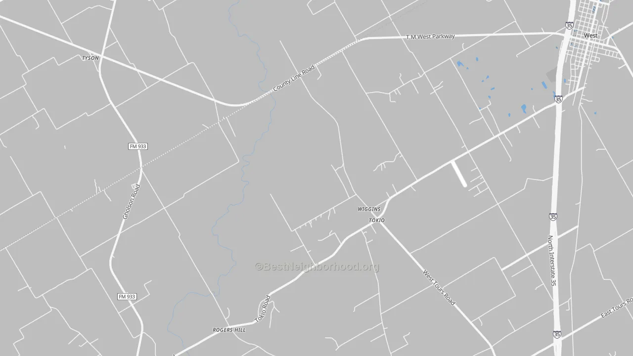 Transit Grade map of Wiggins, TX