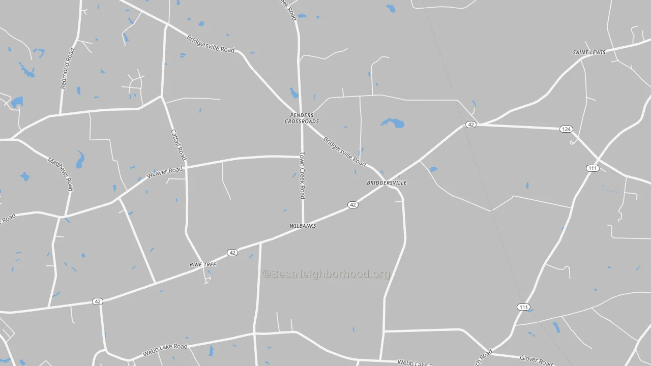 Transit Grade map of Wilbanks, NC