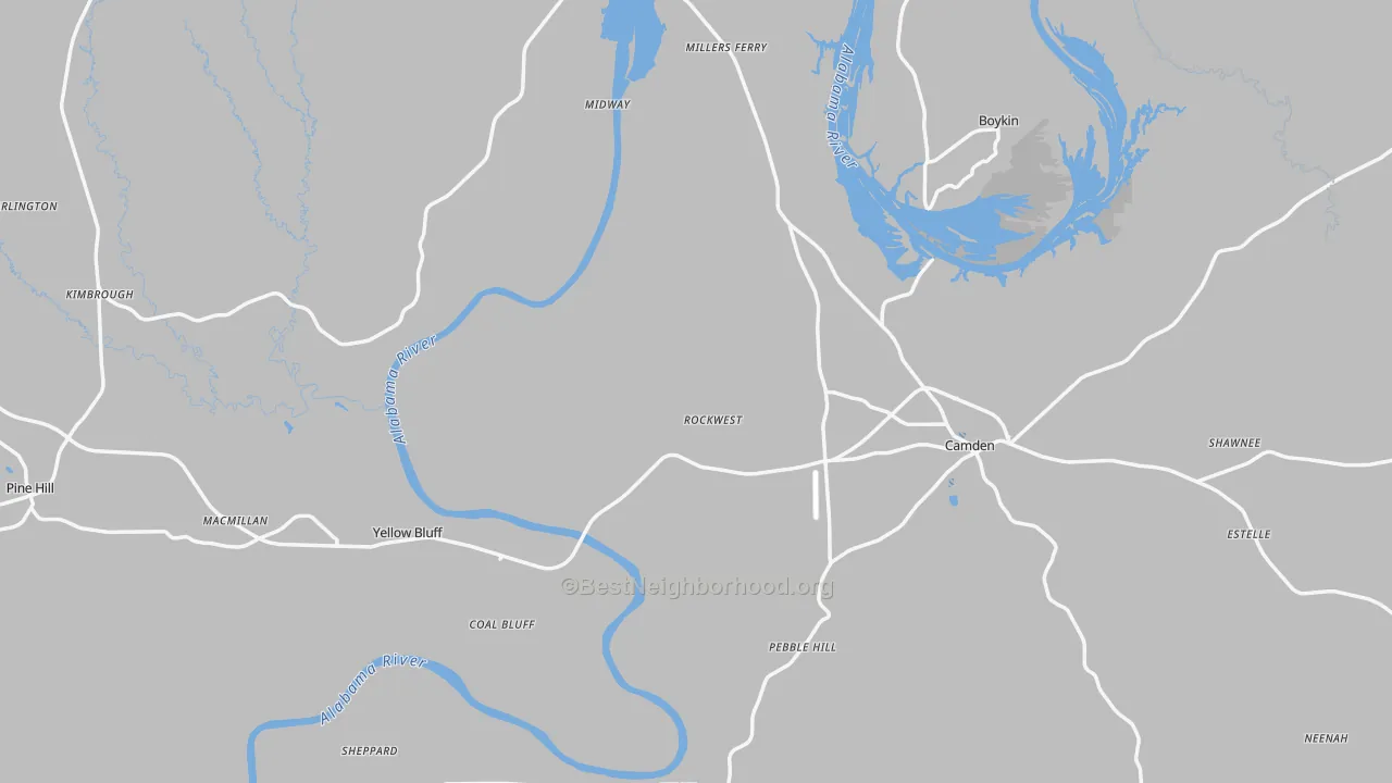Transit Grade map of Wilcox County, AL