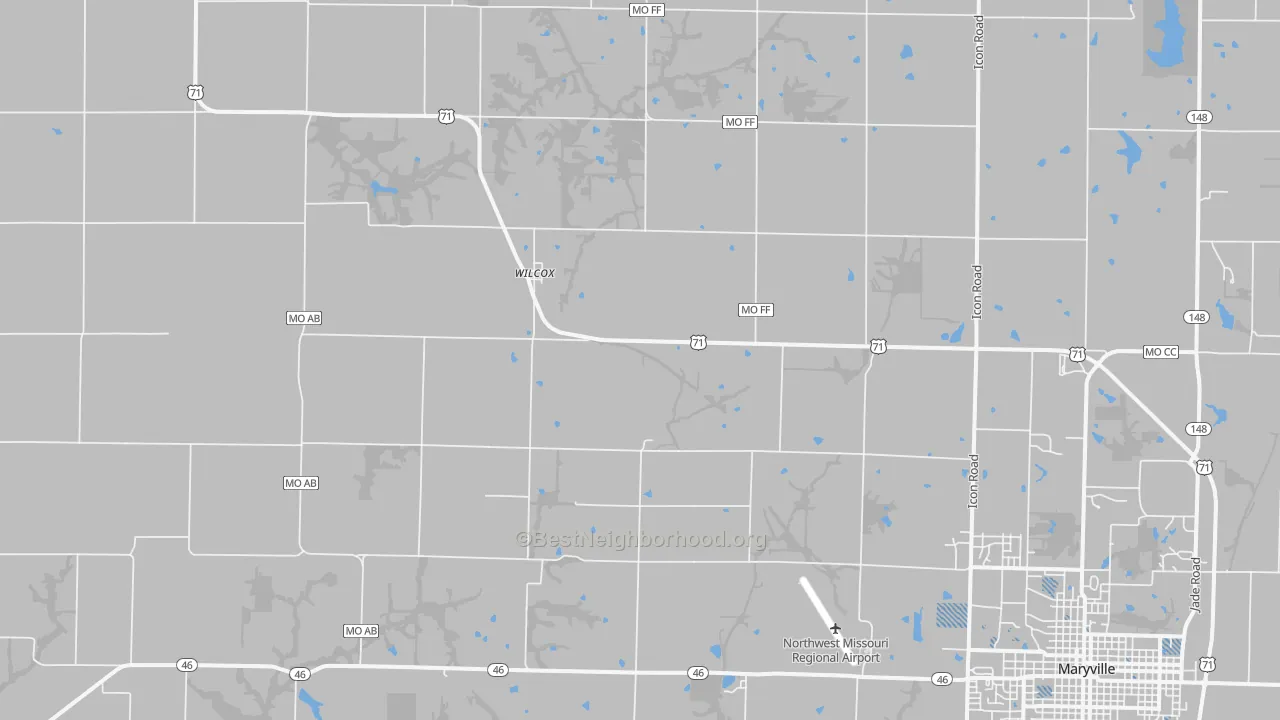 Transit Grade map of Wilcox, MO