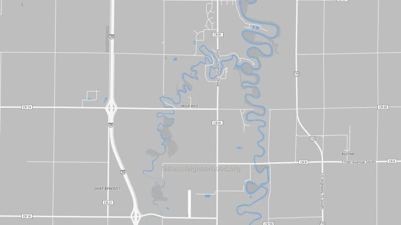 Transit Grade map of Wild Rice, ND