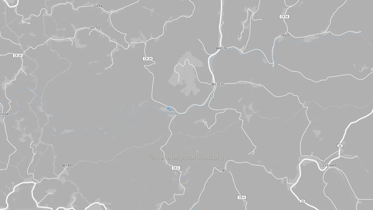 Transit Grade map of Wildcat, WV