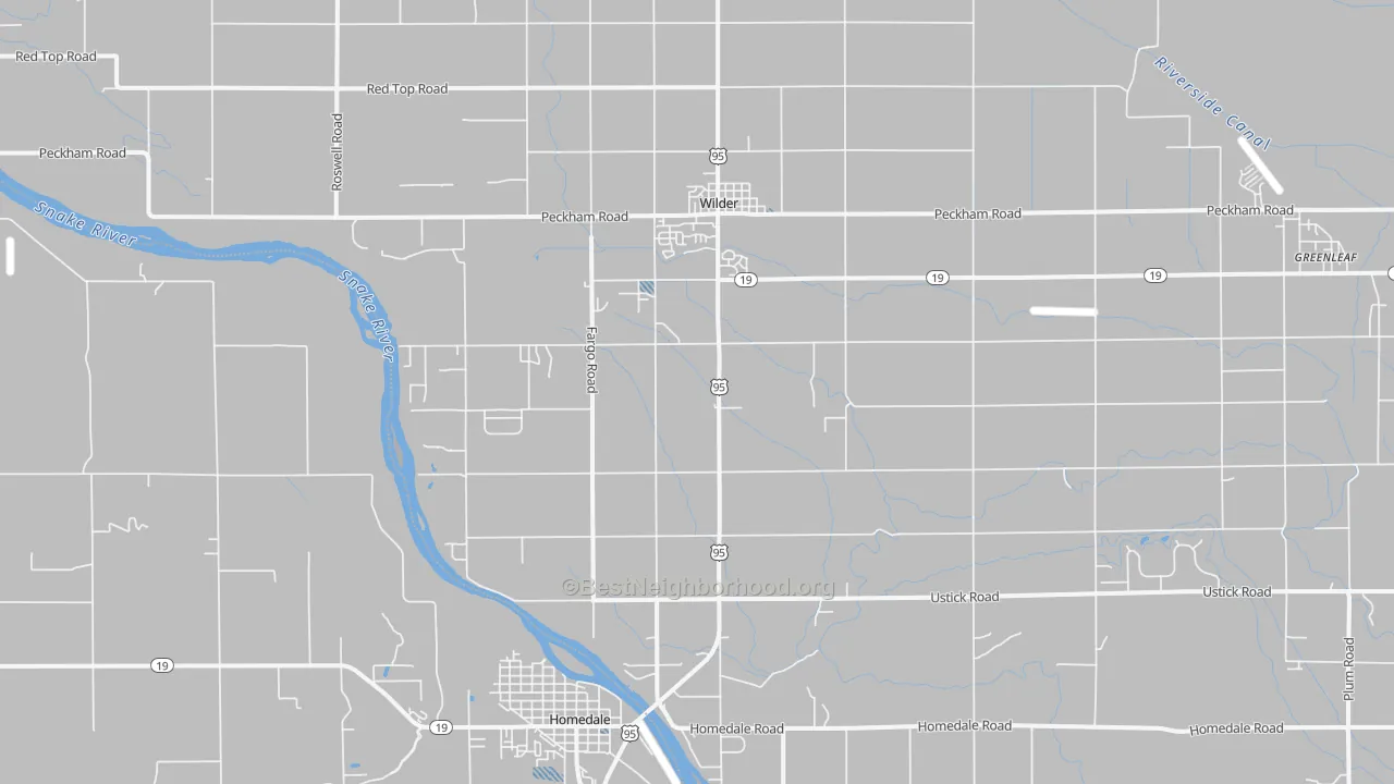 Transit Grade map of Wilder, ID