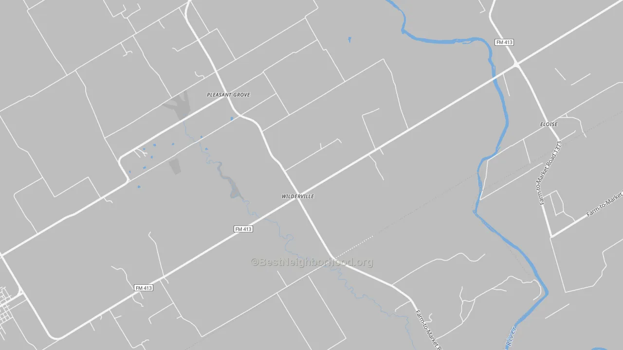 Transit Grade map of Wilderville, TX
