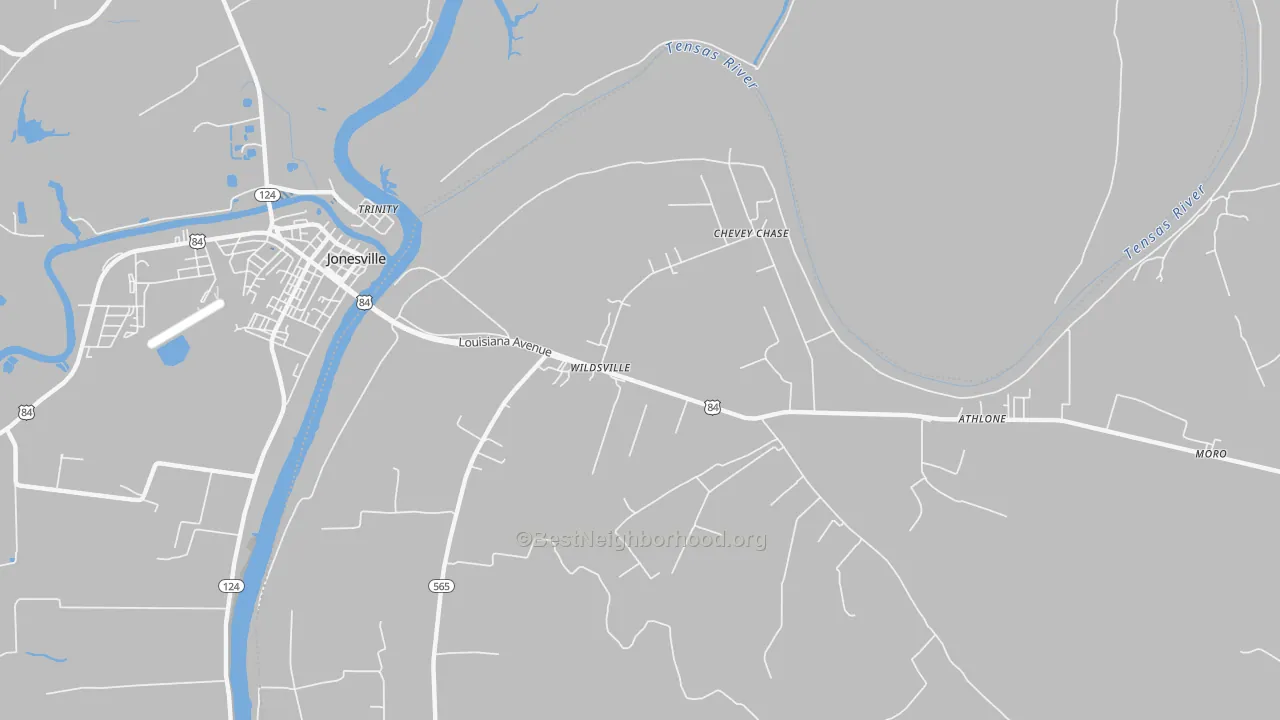 Transit Grade map of Wildsville, LA
