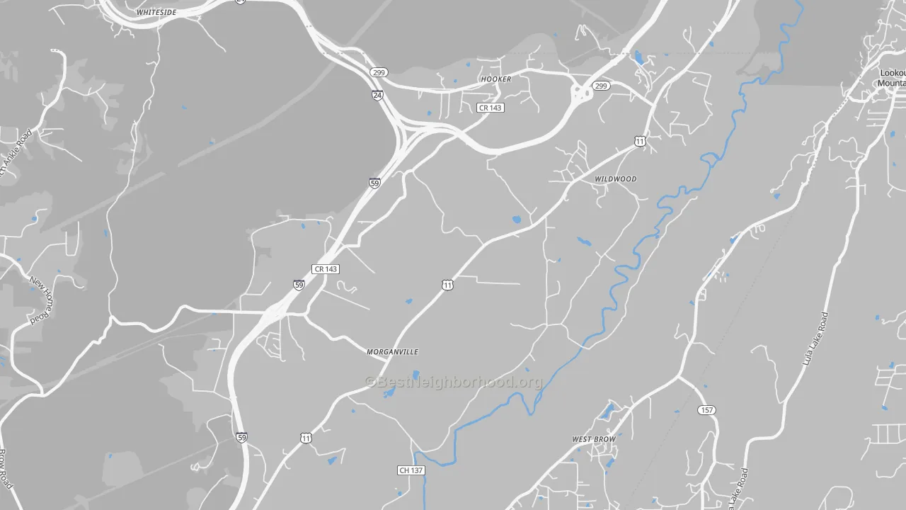 Transit Grade map of Wildwood, GA