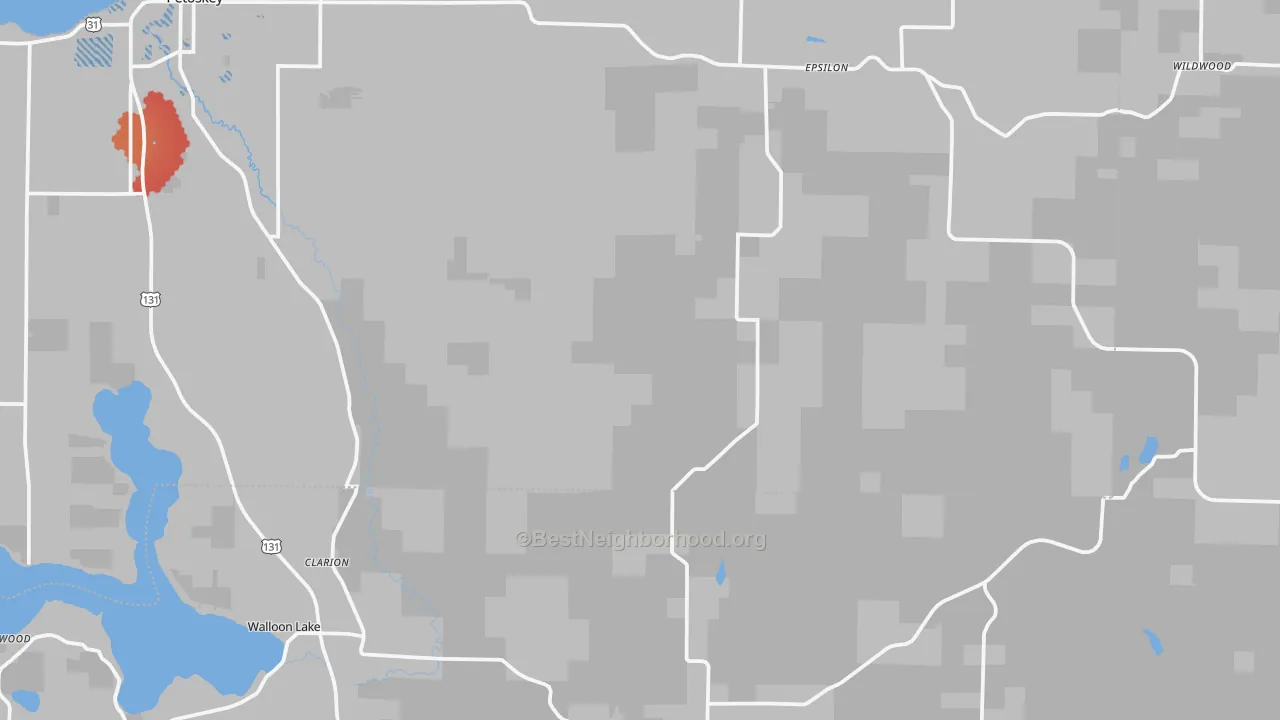 Transit Grade map of Wildwood, MI