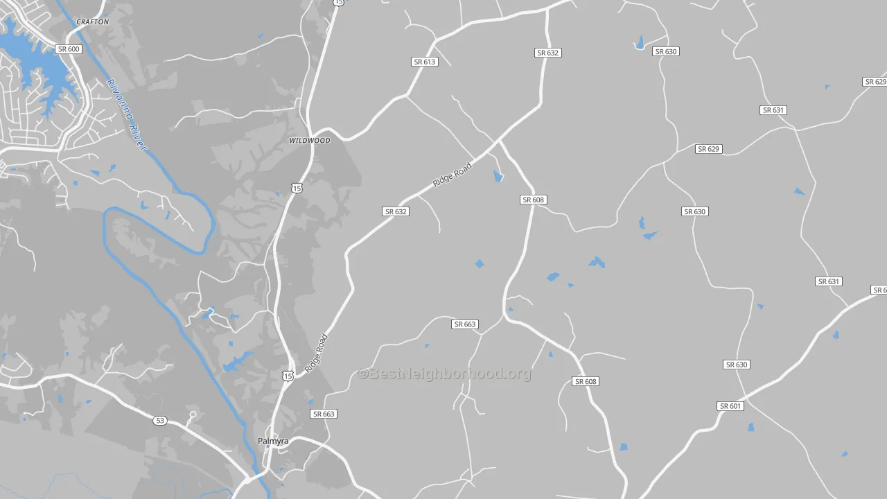 Transit Grade map of Wildwood, VA