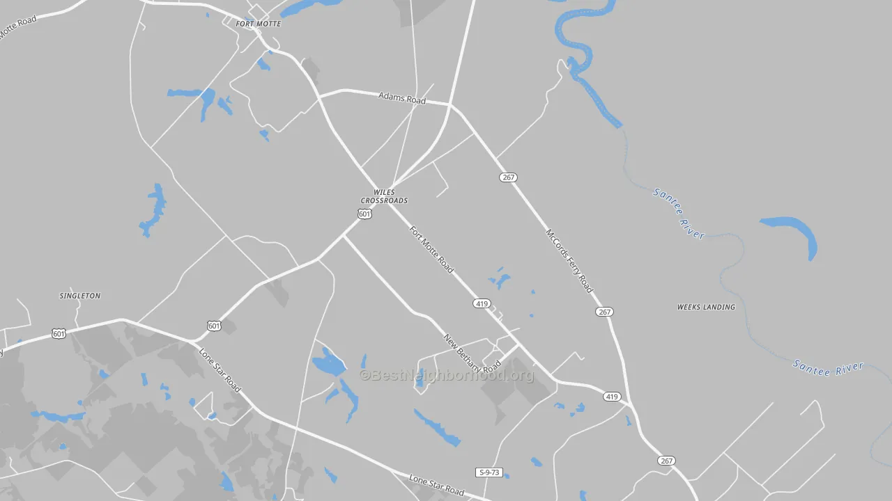 Transit Grade map of Wiles Crossroads, SC
