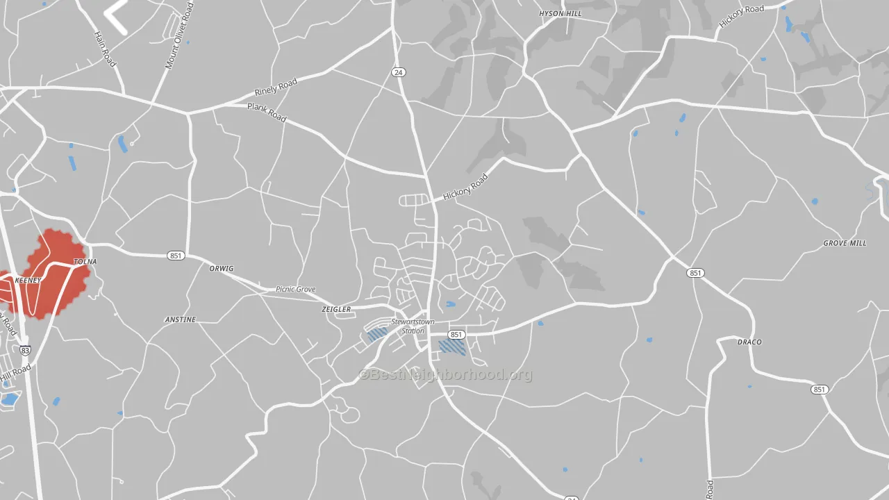 Transit Grade map of Wiley, PA