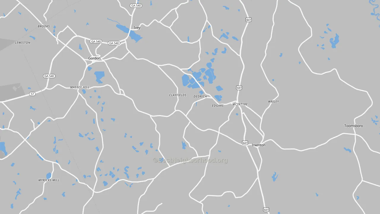 Transit Grade map of Wilkinson County, GA