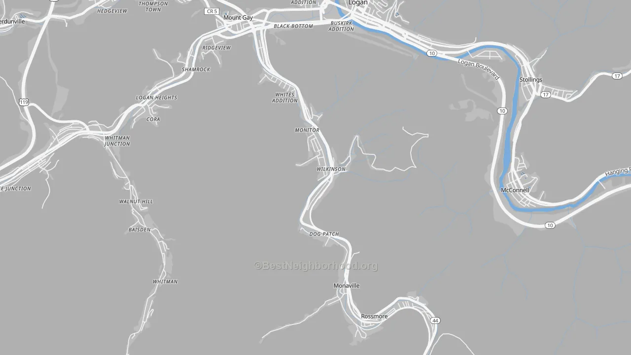Transit Grade map of Wilkinson, WV
