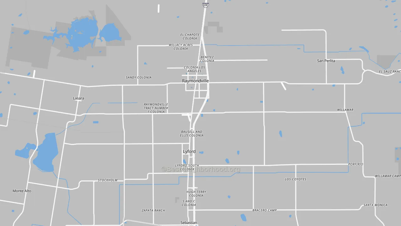 Transit Grade map of Willacy County, TX