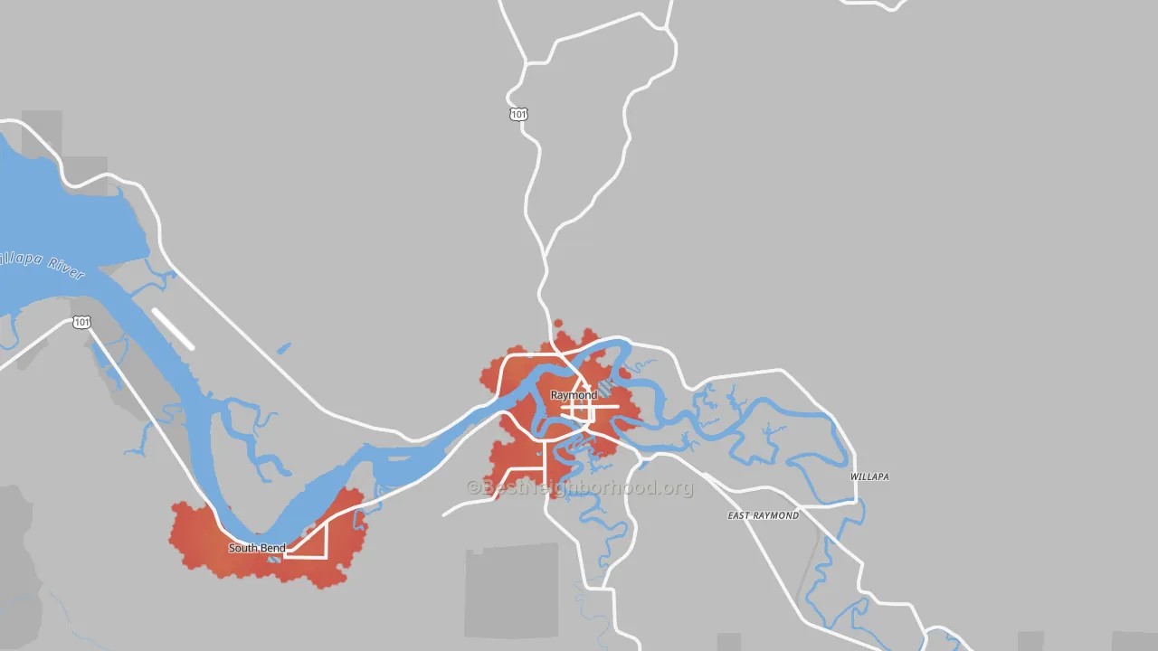 Transit Grade map of Willapa, WA