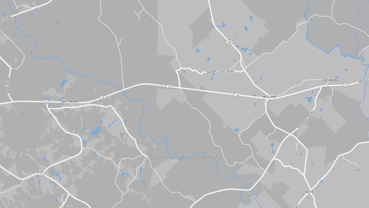 Transit Grade map of Willard, GA