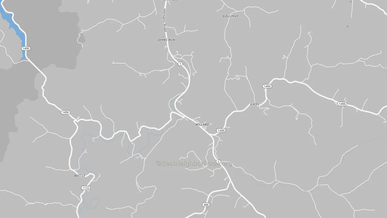 Transit Grade map of Willard, KY