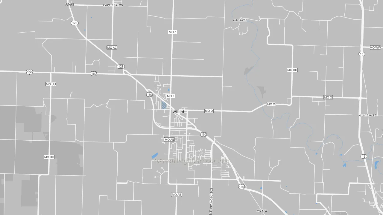 Transit Grade map of Willard, MO