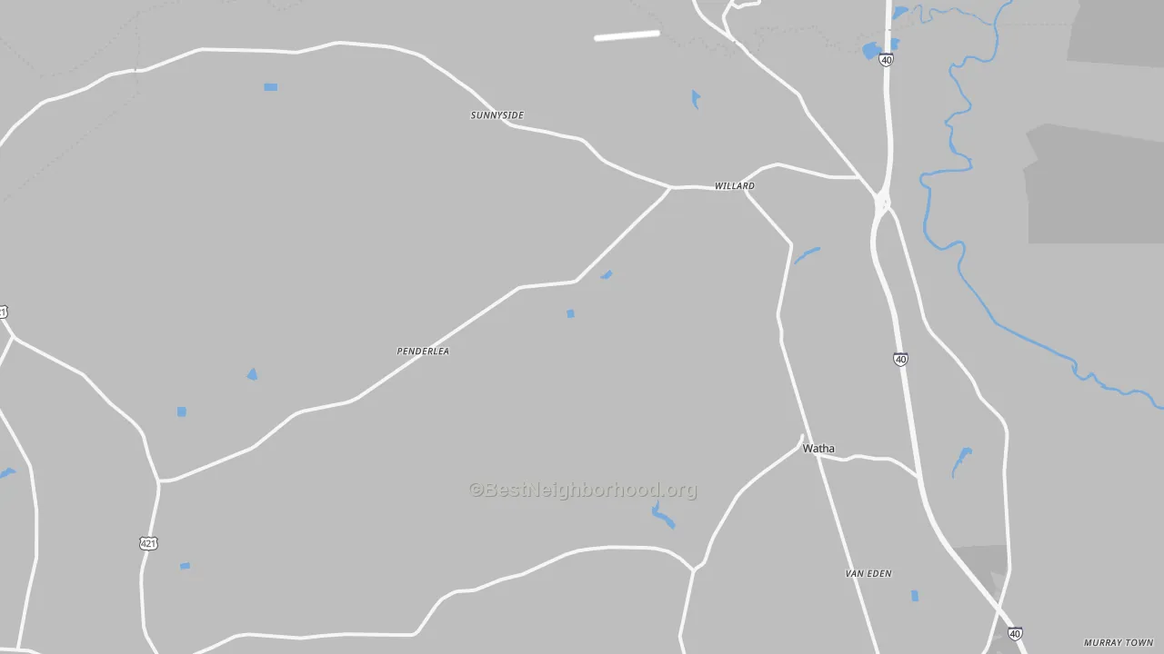 Transit Grade map of Willard, NC
