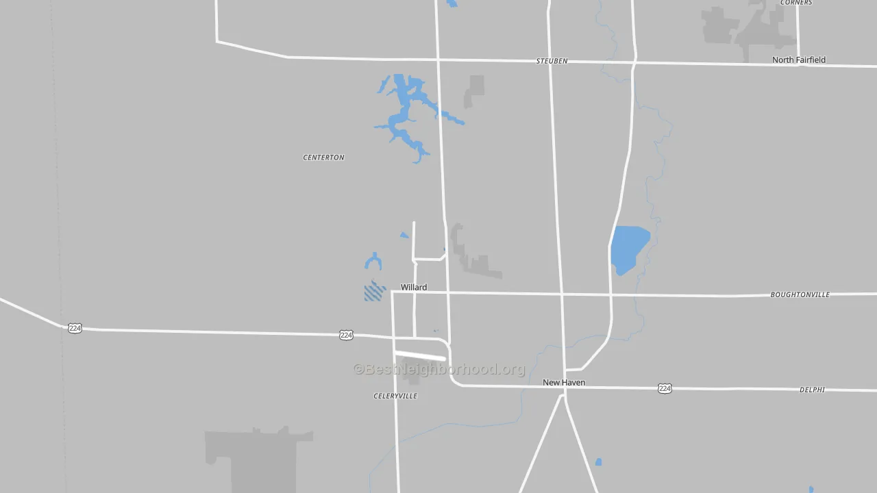 Transit Grade map of Willard, OH