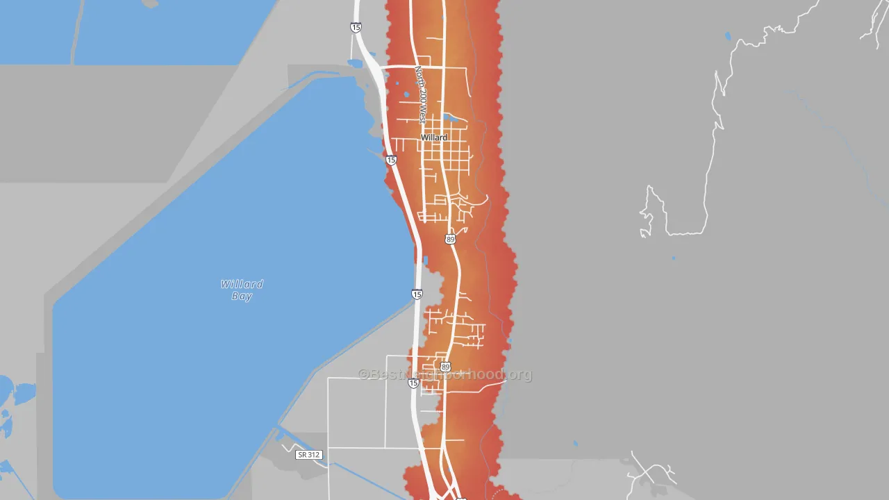 Transit Grade map of Willard, UT