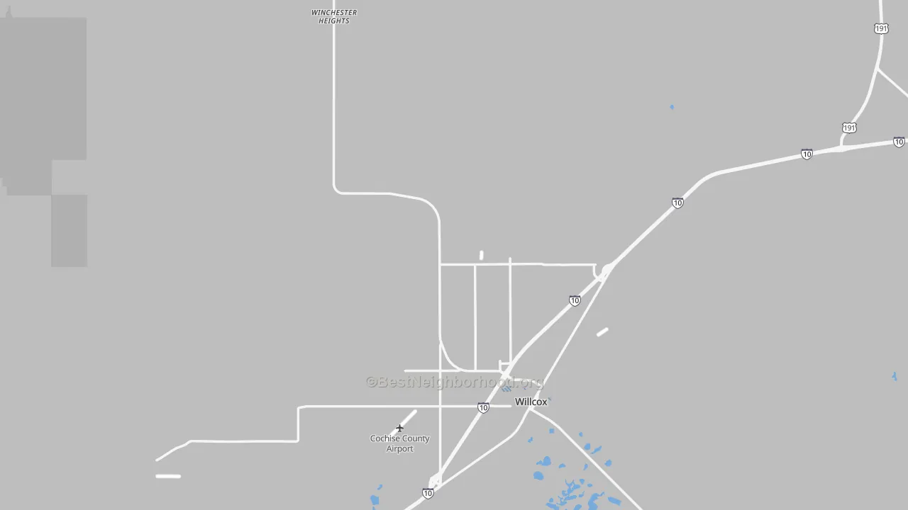 Transit Grade map of Willcox, AZ