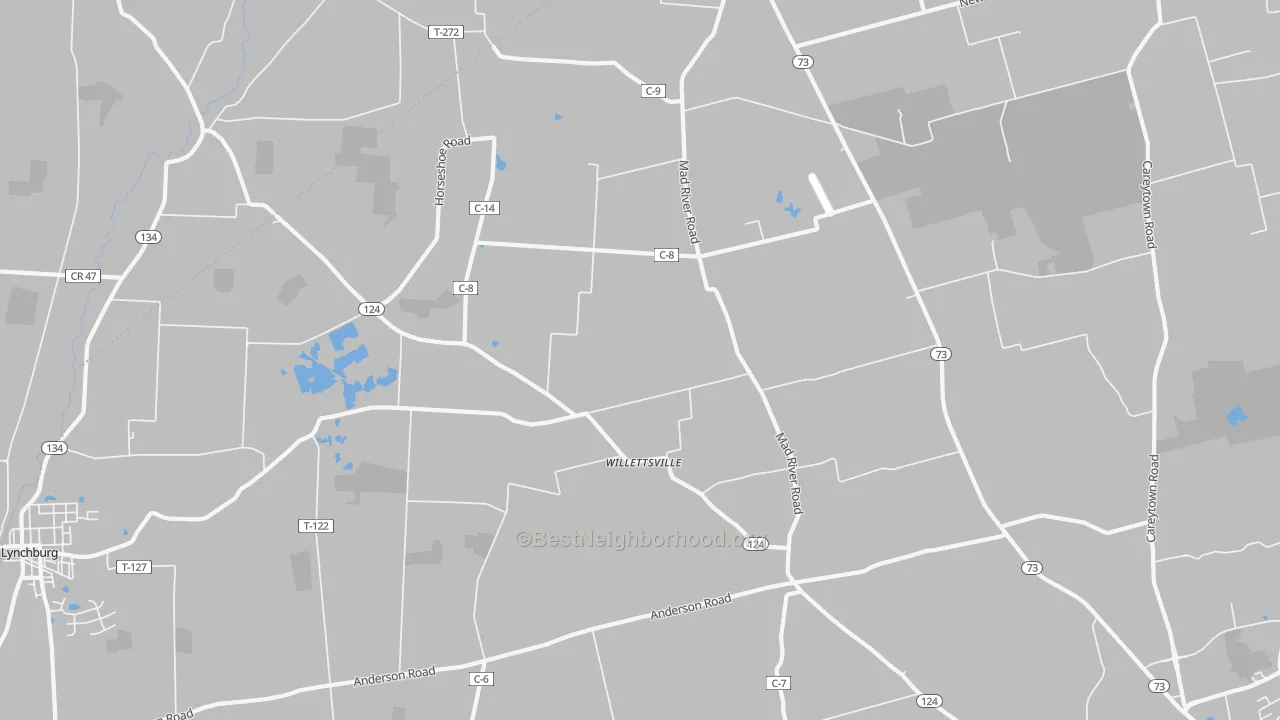 Transit Grade map of Willettsville, OH
