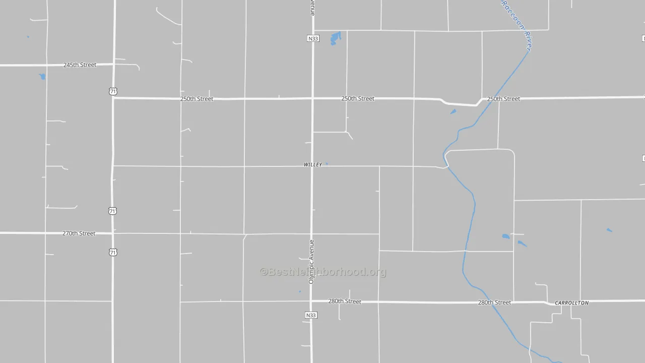 Transit Grade map of Willey, IA